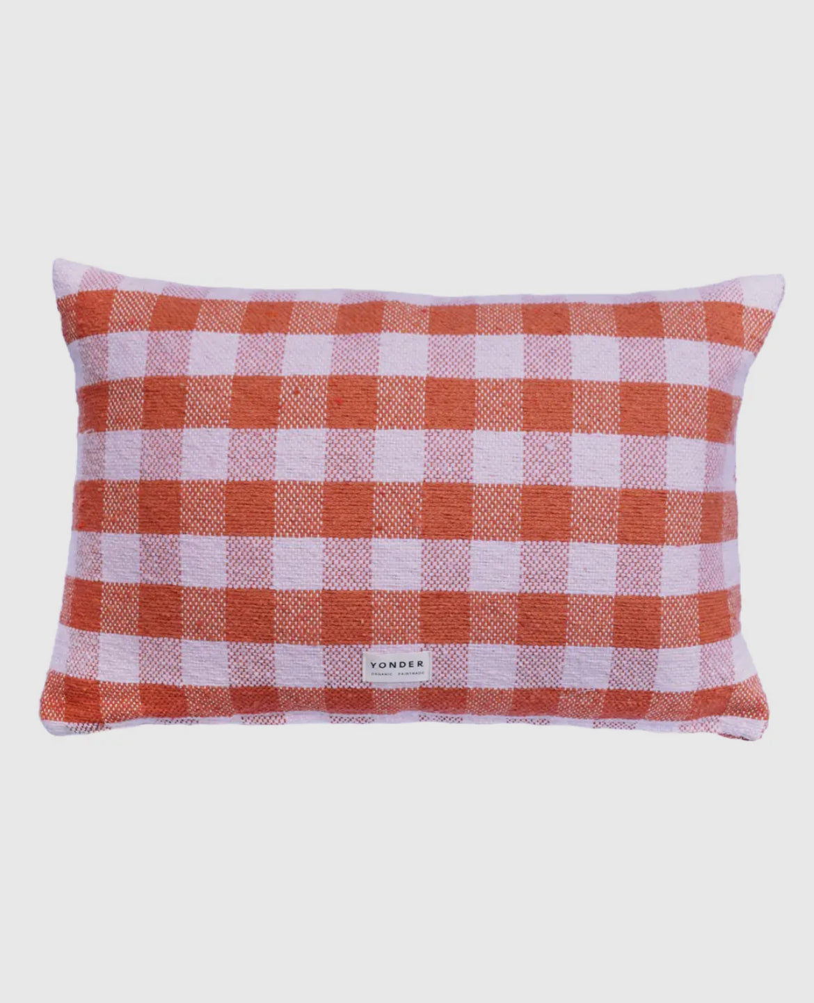 Hand Loomed Cushion Cover | Terracotta & Pink