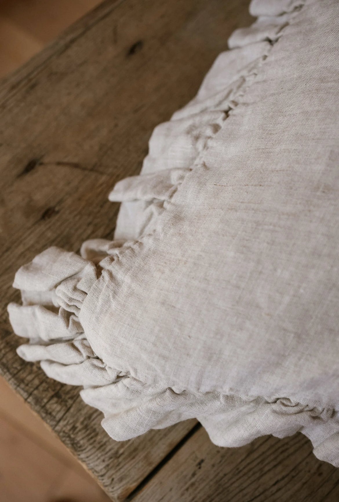 Off White - The Brighton Pavilion Washed Linen Cushion 60x60cm
