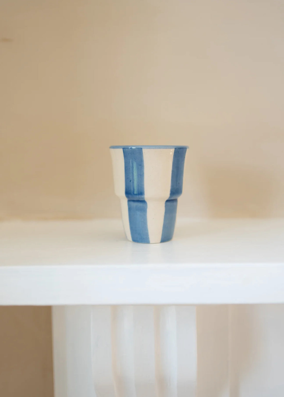 Washed Stripe Coffee Beaker - Ink