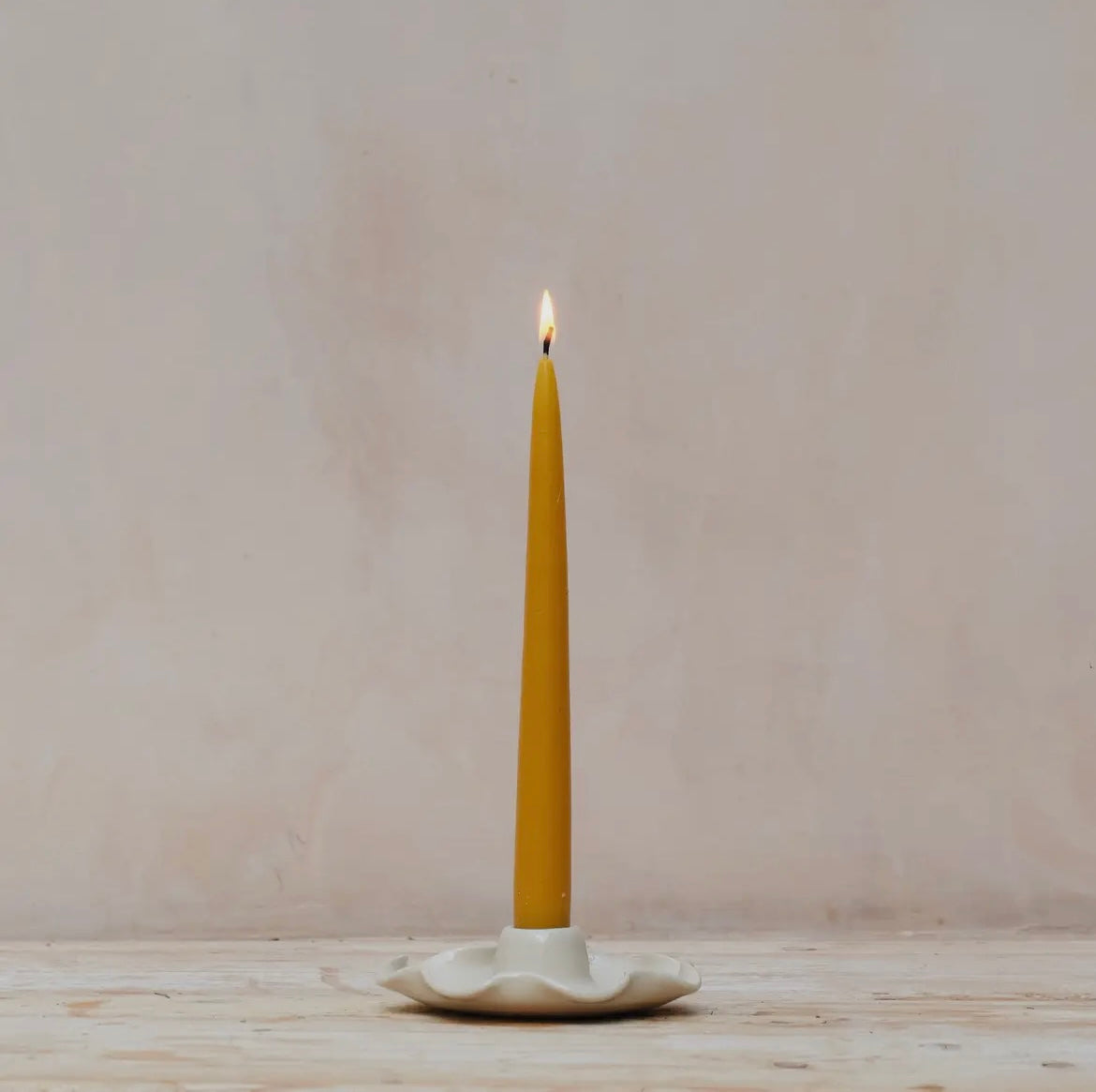 Hand Thrown Frilly Candle Holder