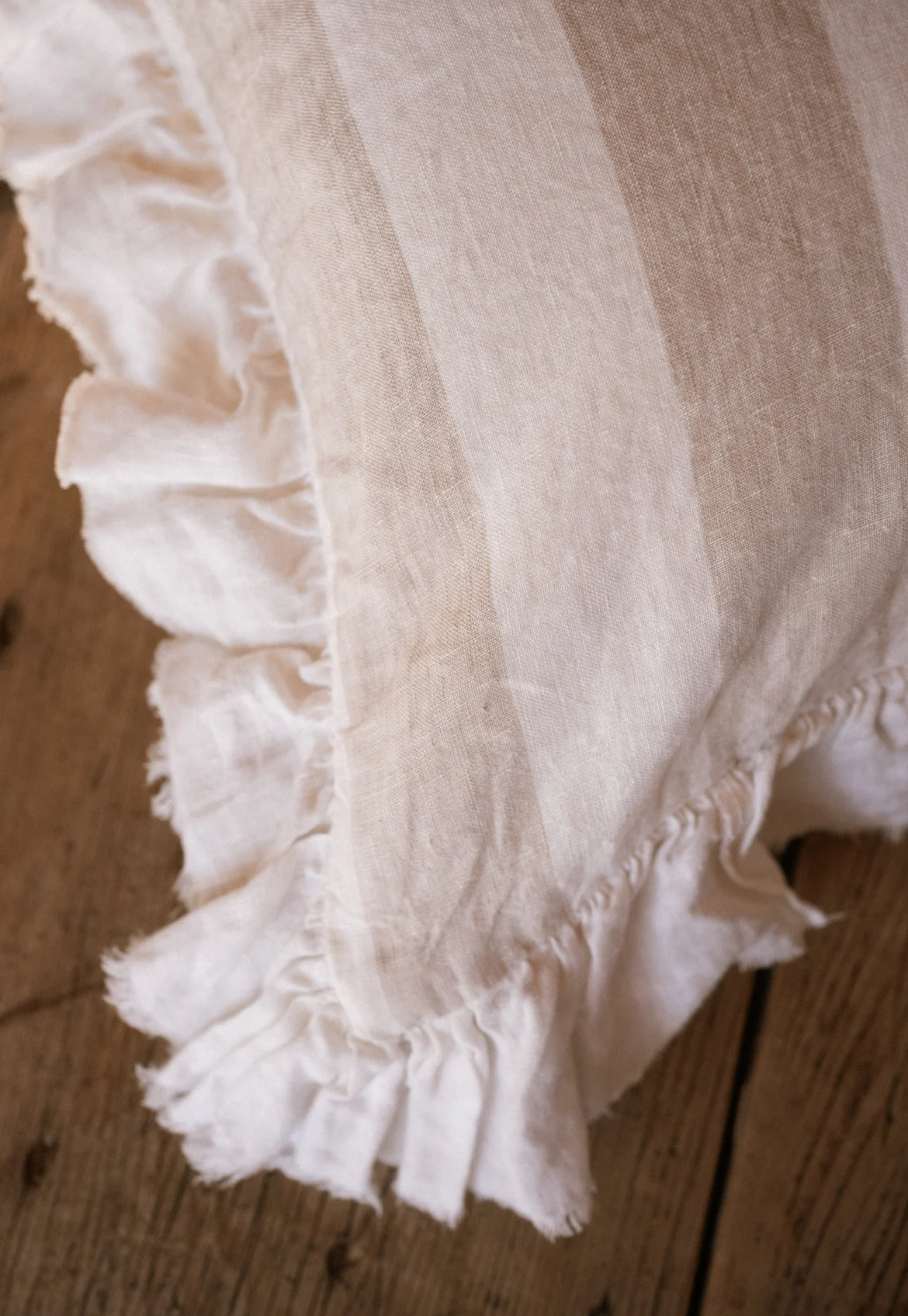 Taupe - The Brighton Pavilion Raw Edge Linen Cushion 40x60cm