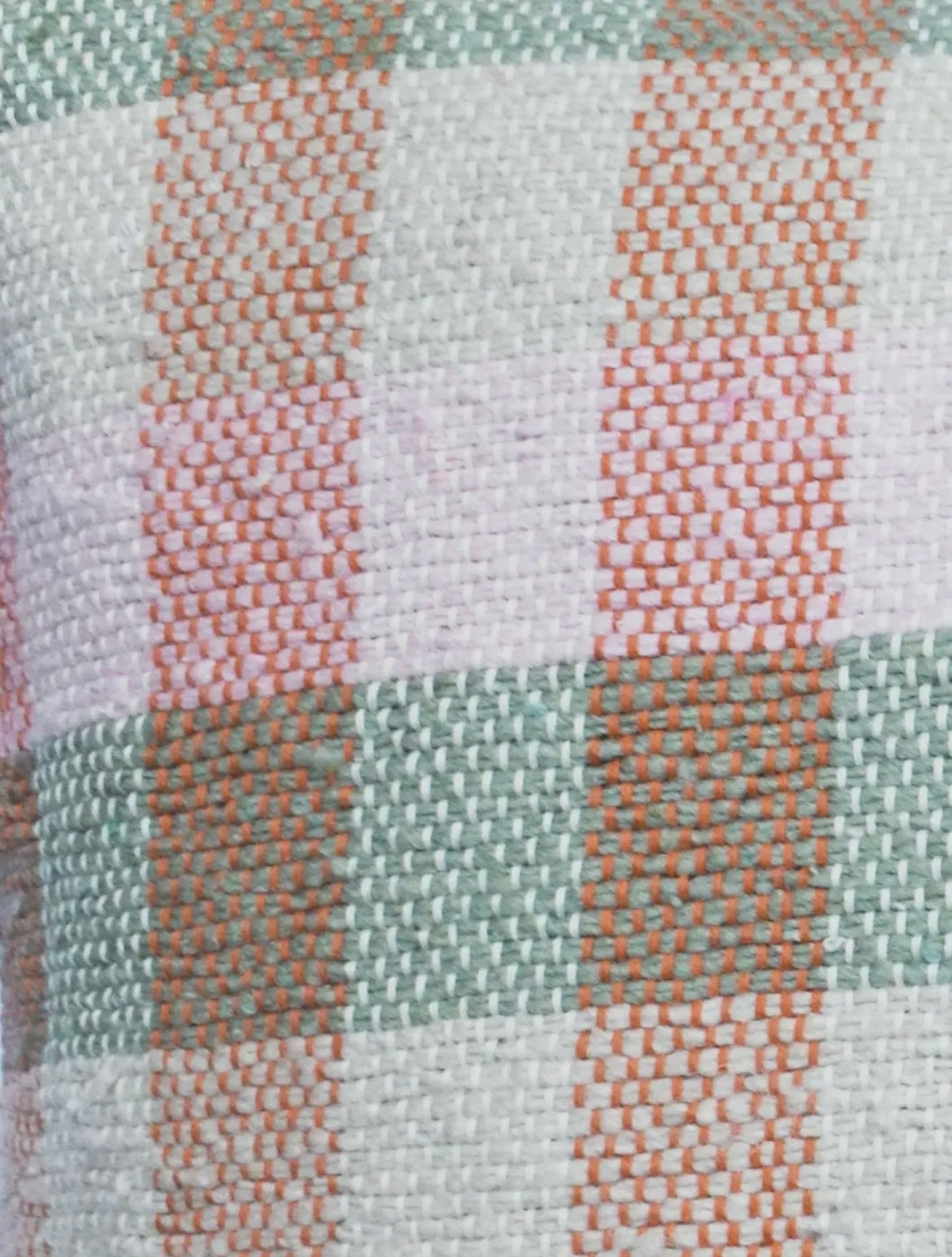 Hand Loomed Cushion Cover | Terracotta & Sage