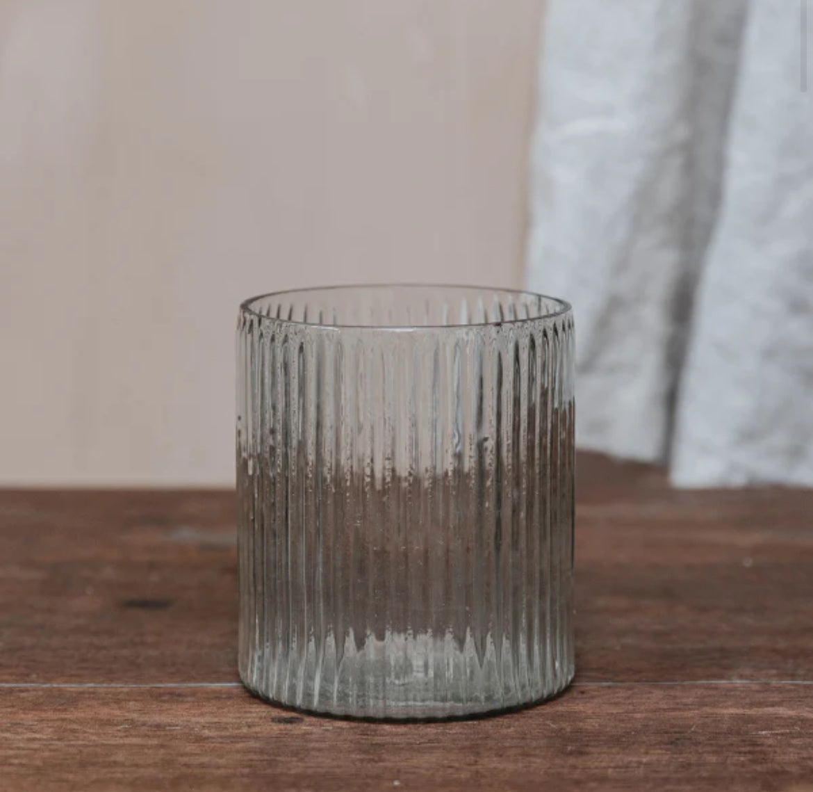Wide Ribbed Vase
