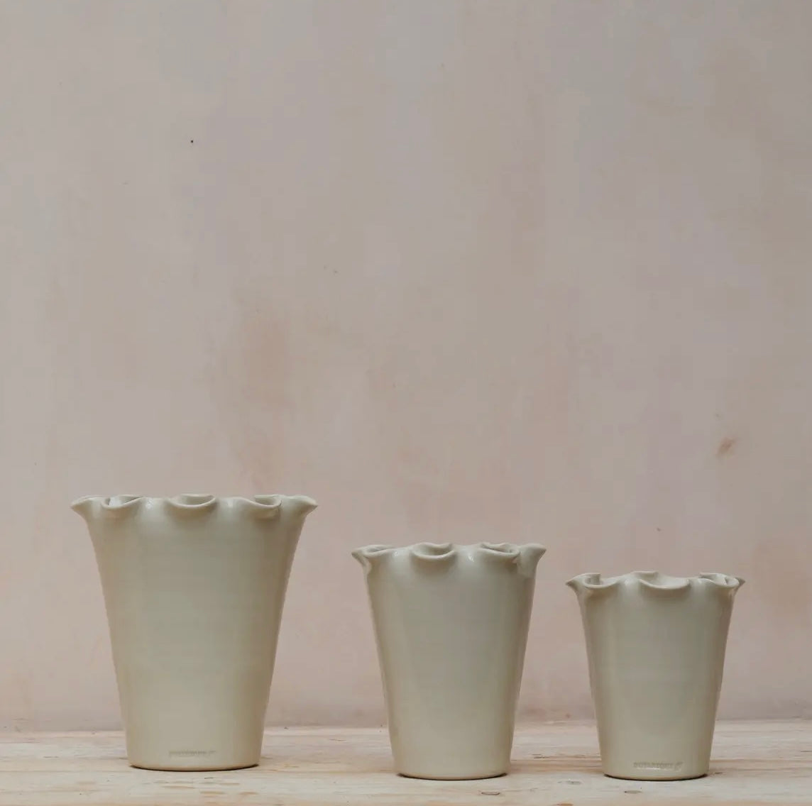 Hand Thrown Frilly Vase