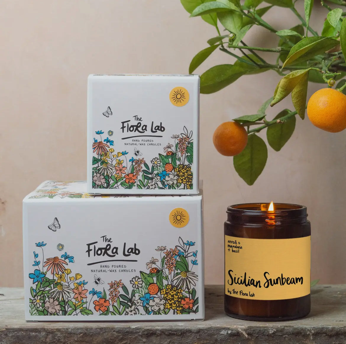 Sicilian Sunbeam Candle | Neroli.
Mandarin. Basil