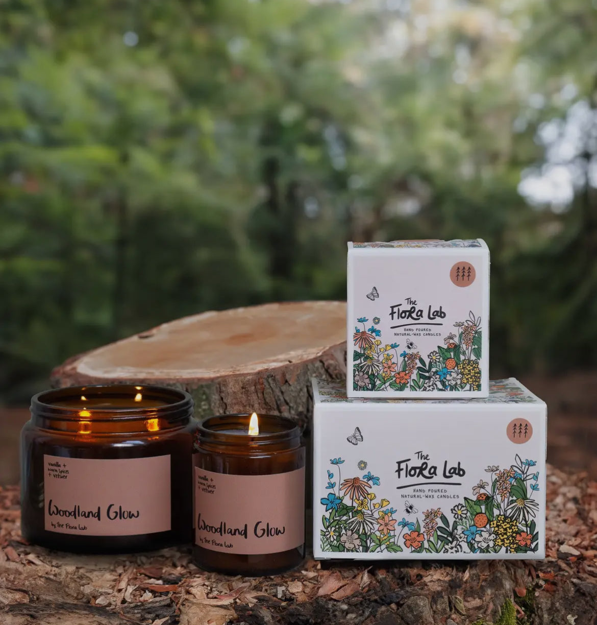 Woodland Glow Candle | Sweet Vanilla | Warm Spices | Vetiver