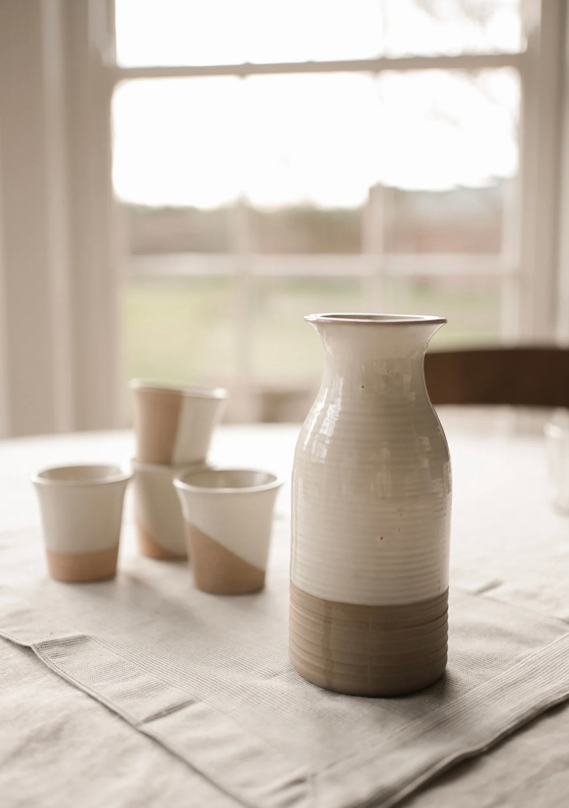 Stoneware Carafe - Milk White