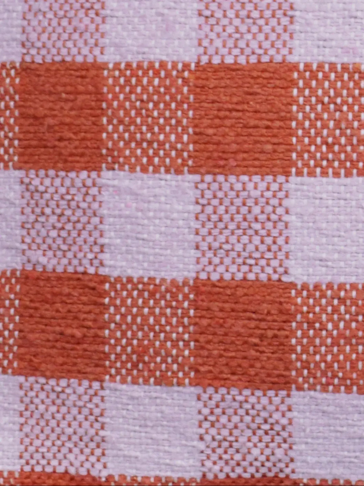 Hand Loomed Cushion Cover | Terracotta & Pink