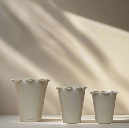 Hand Thrown Frilly Vase