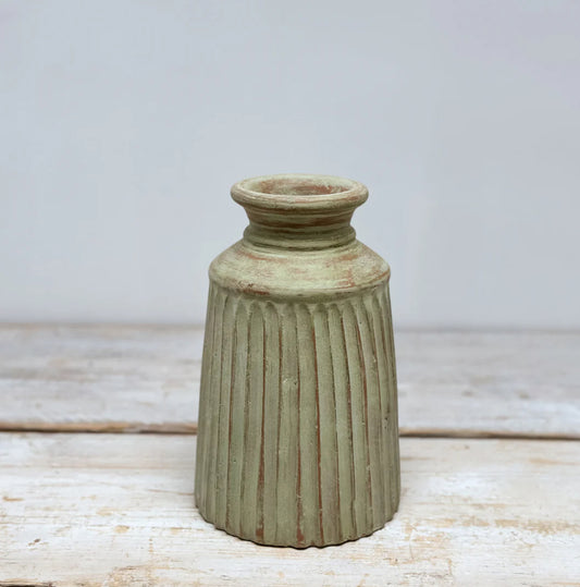Rena Terracotta Vase - Green