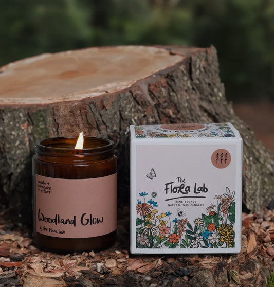 Woodland Glow Candle | Sweet Vanilla | Warm Spices | Vetiver