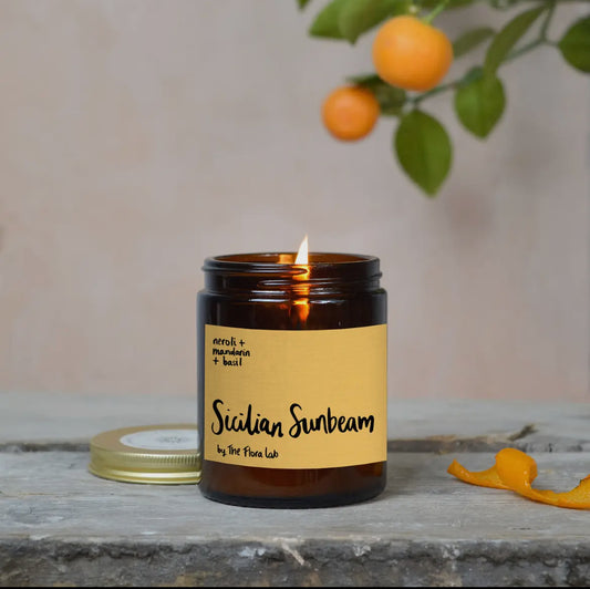 Sicilian Sunbeam Candle | Neroli.
Mandarin. Basil