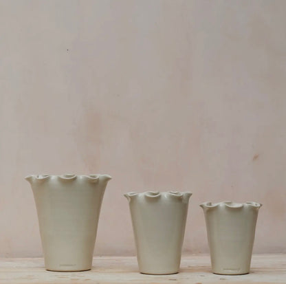 Hand Thrown Frilly Vase