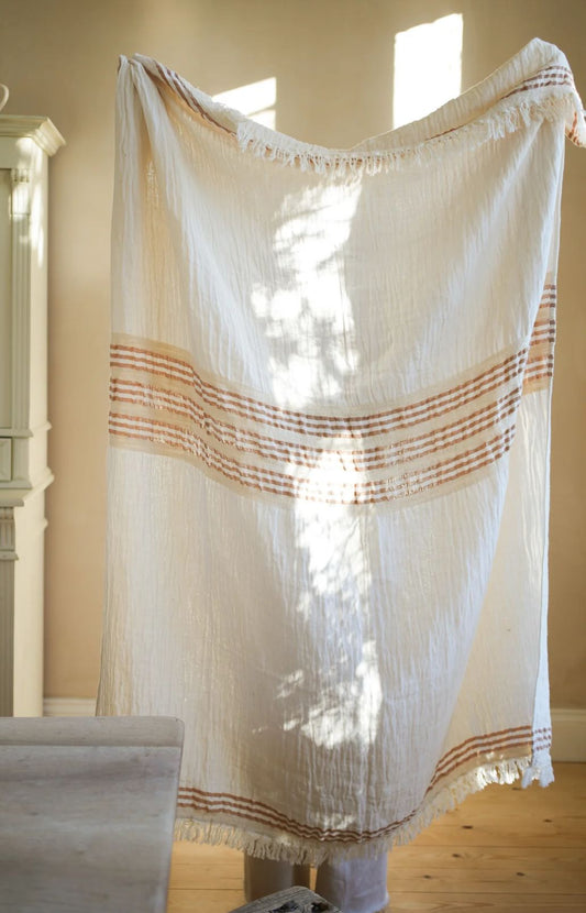 The Southwold Stripe Seersucker Throw 130 x 170cm